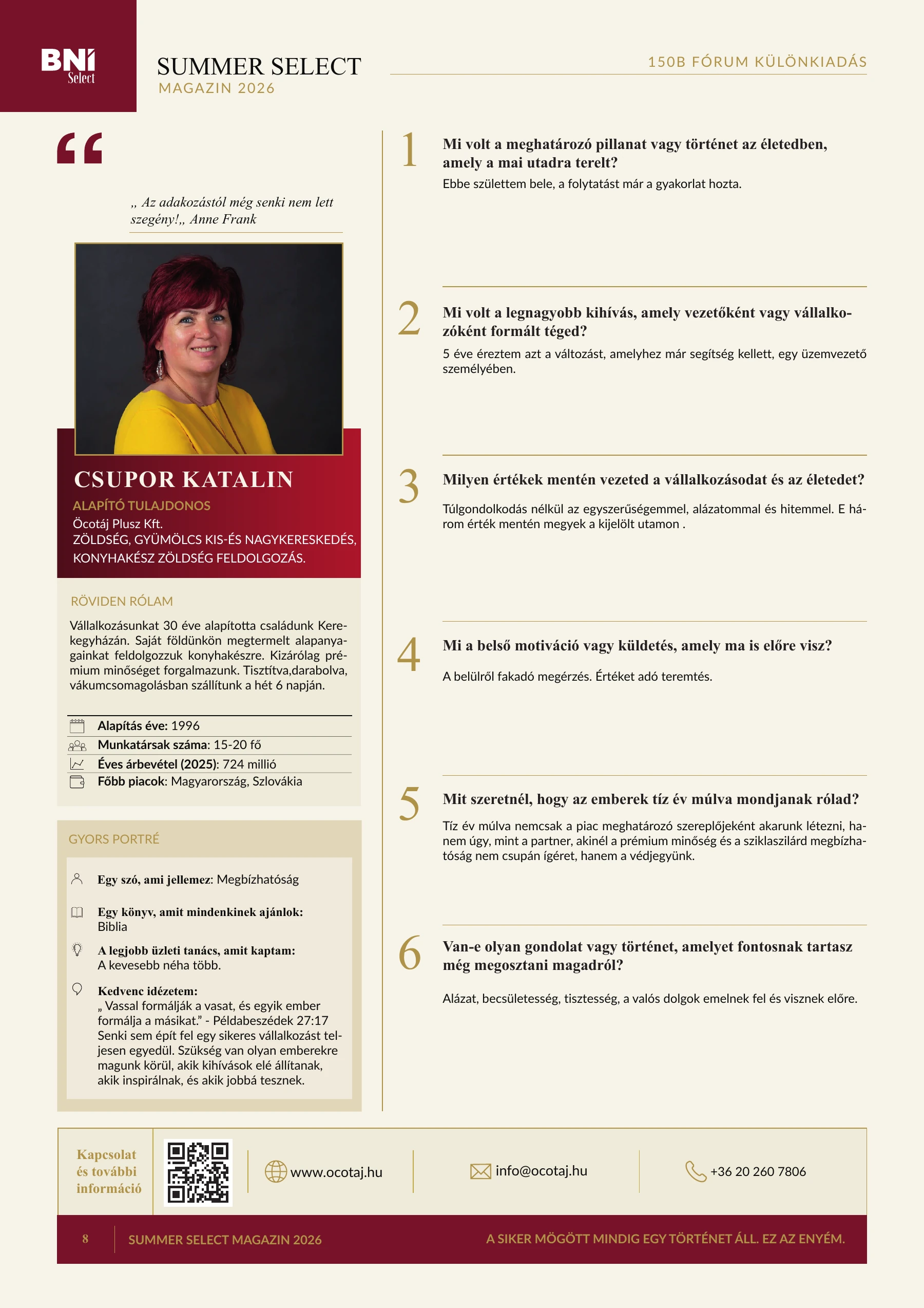 8. magazinoldal — Csupor Katalin