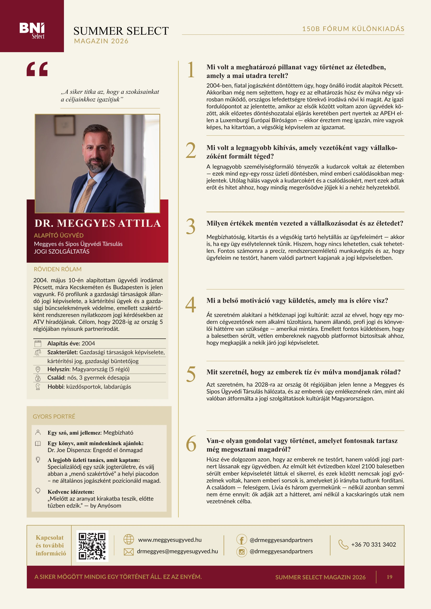 19. magazinoldal — Dr Meggyes Attila